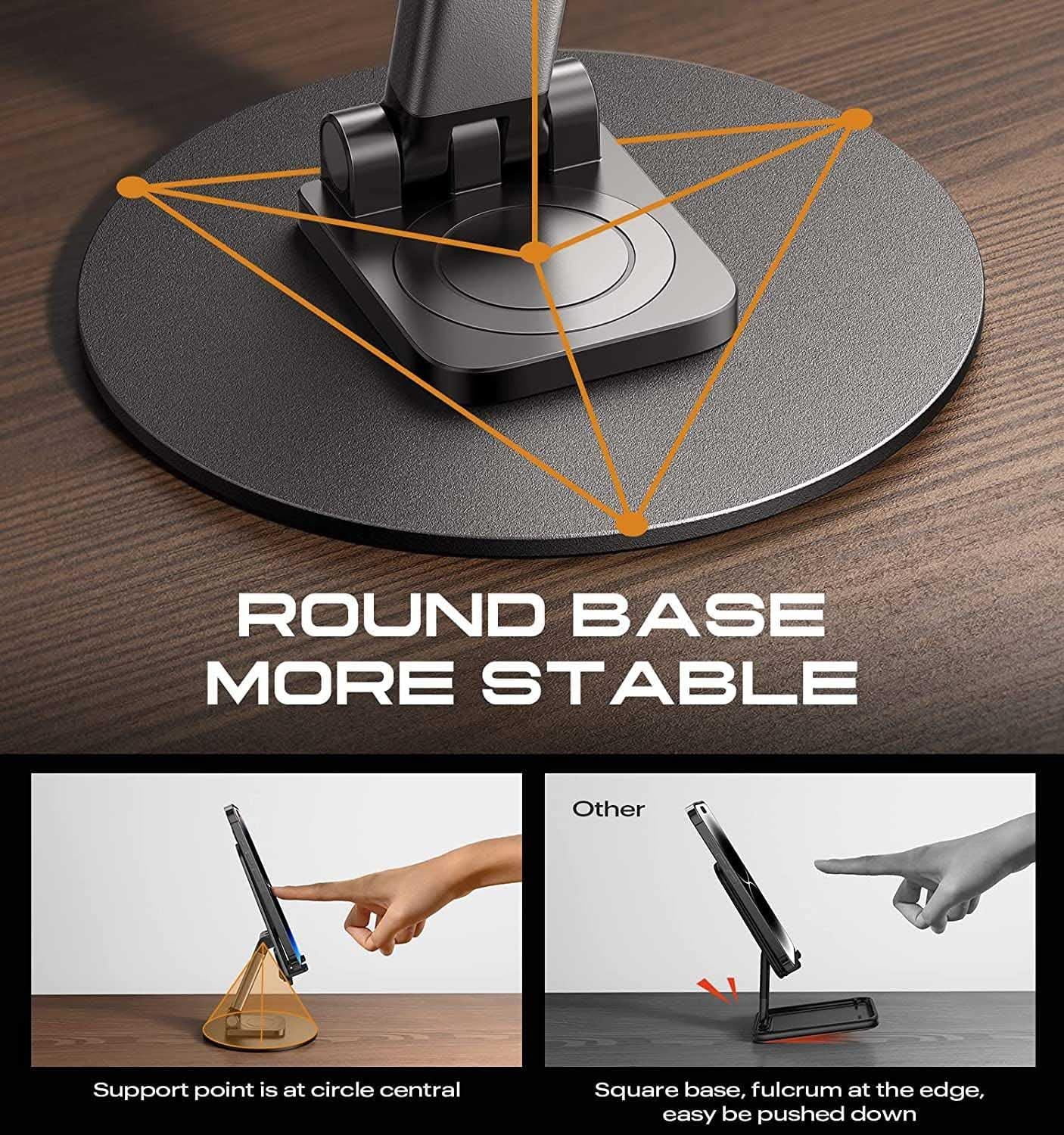 Premium Mobile Phone Stand 360 Rotation Height and Angle By Premax