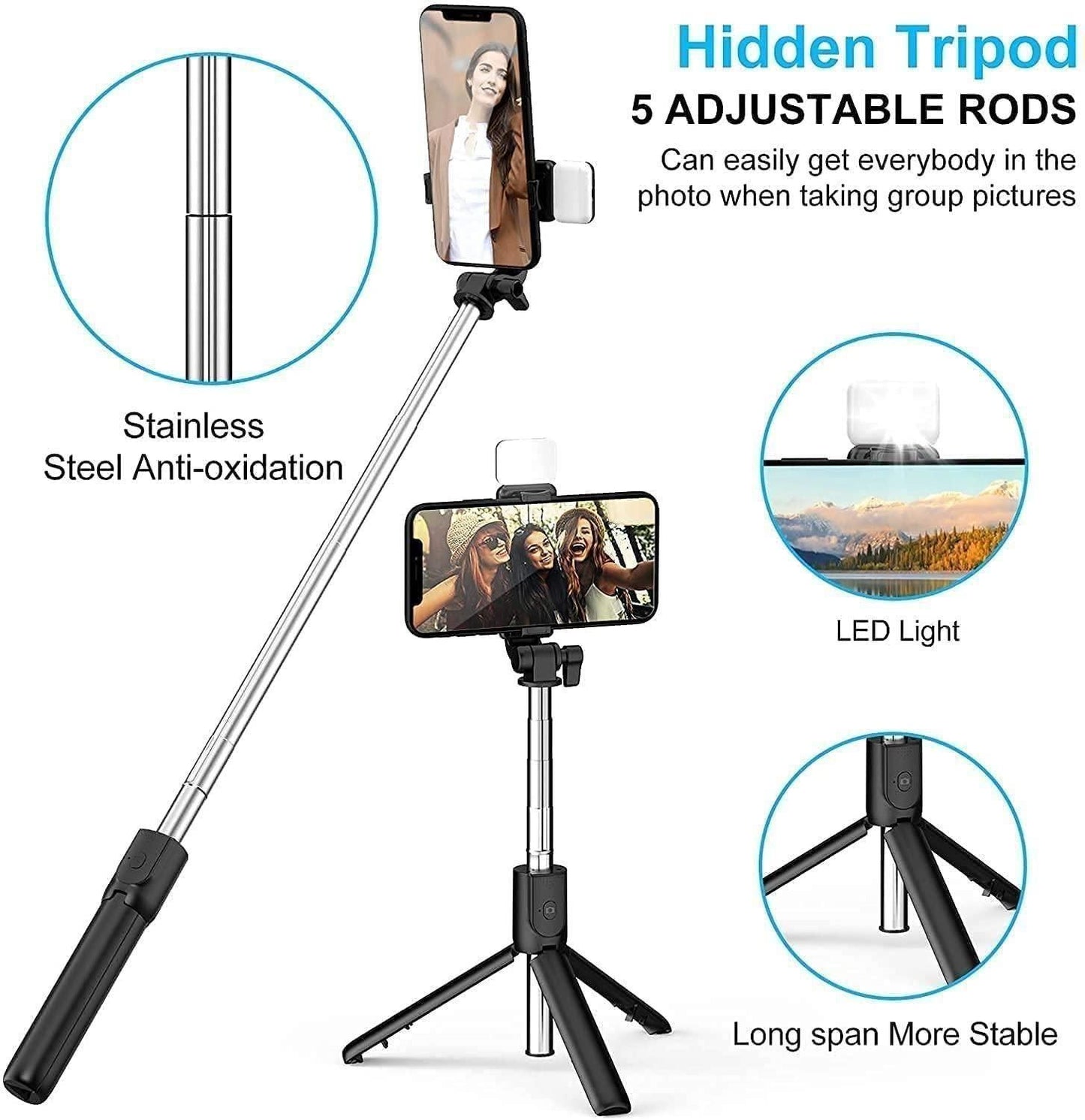 3-in-1 Selfie Stick Tripod