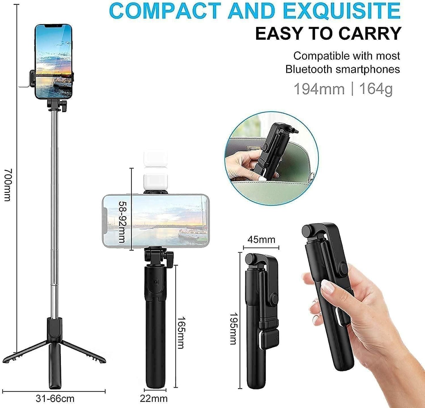 3-in-1 Selfie Stick Tripod